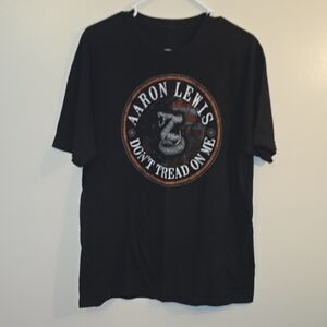 Aaron Lewis Don't Tread On Me Rattle Snake American Flag Black T-Shirt